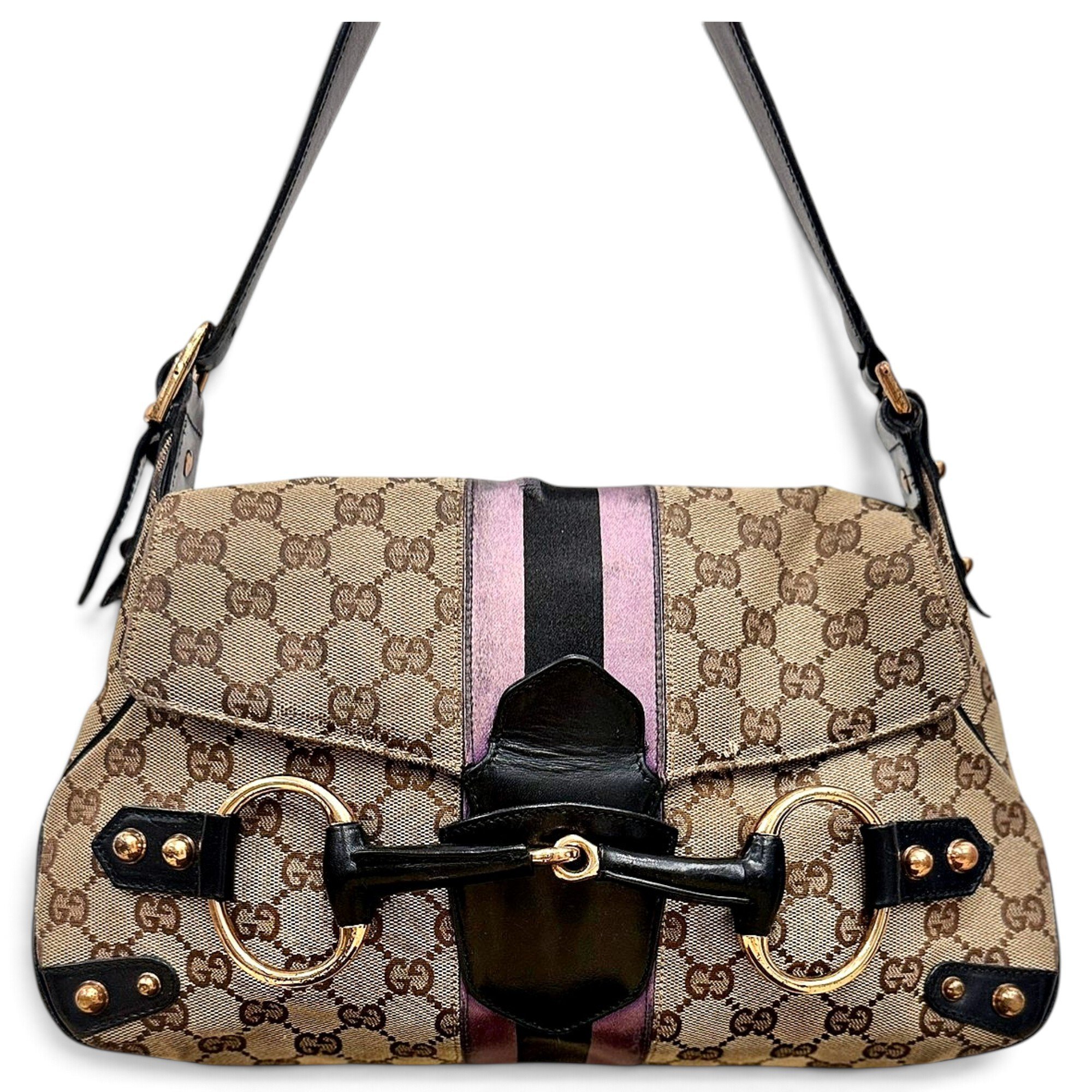 Horsebit Chain cloth handbag