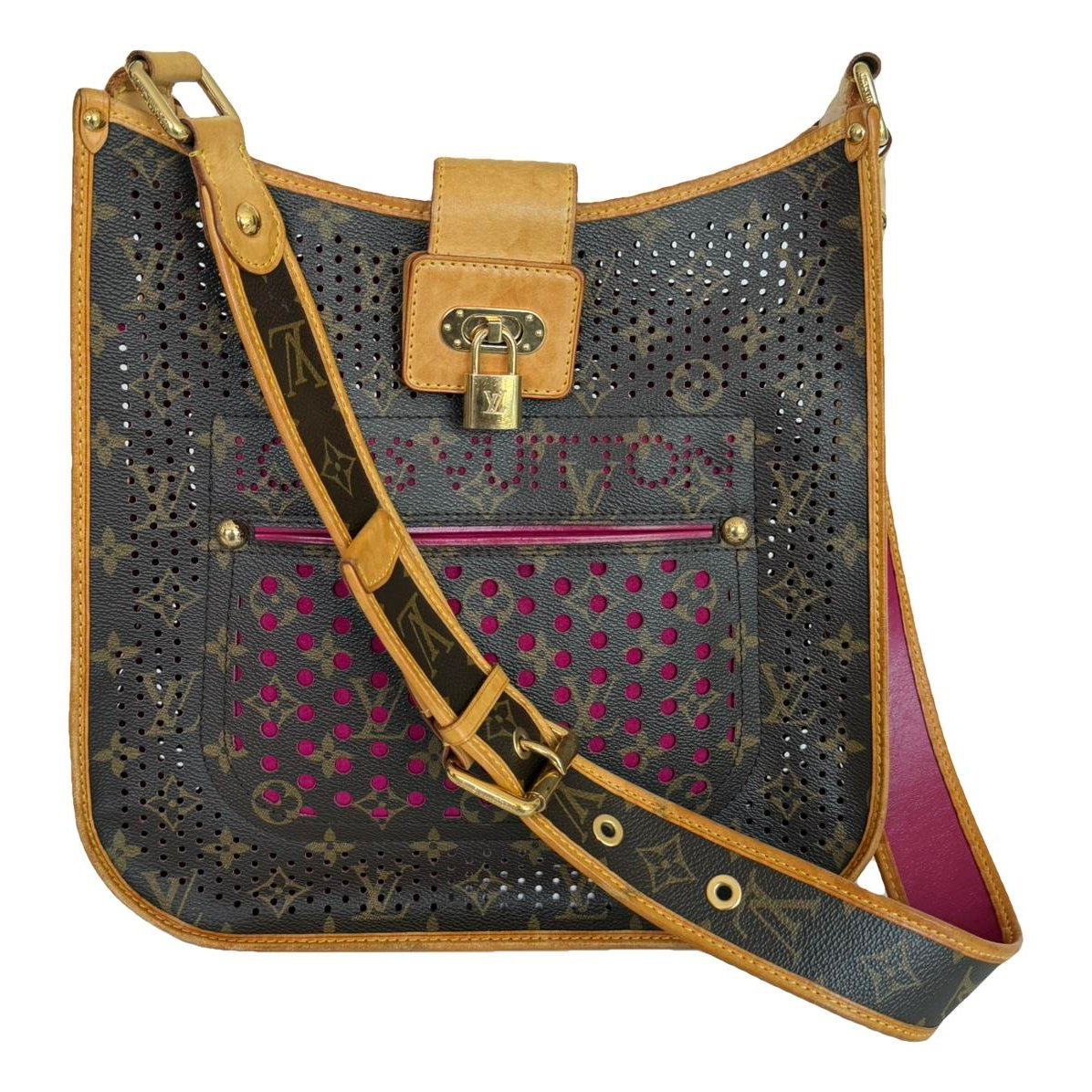 Musette leather handbag