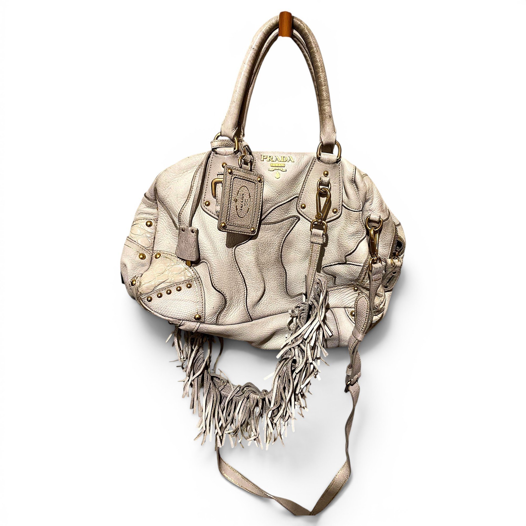 Prada Bowling leather crossbody bag