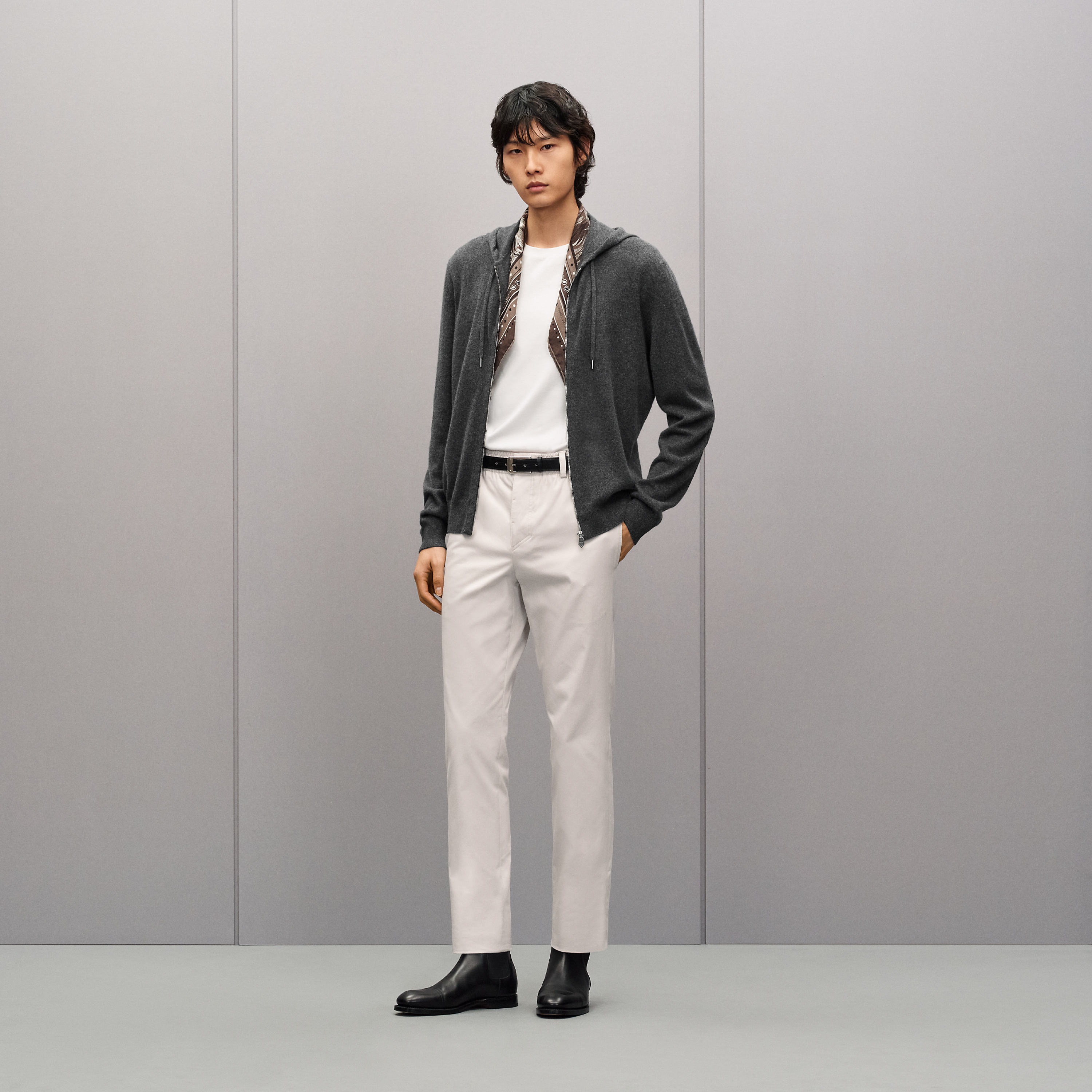 "Maillon Chaine d'Ancre" zipped cashmere jacket