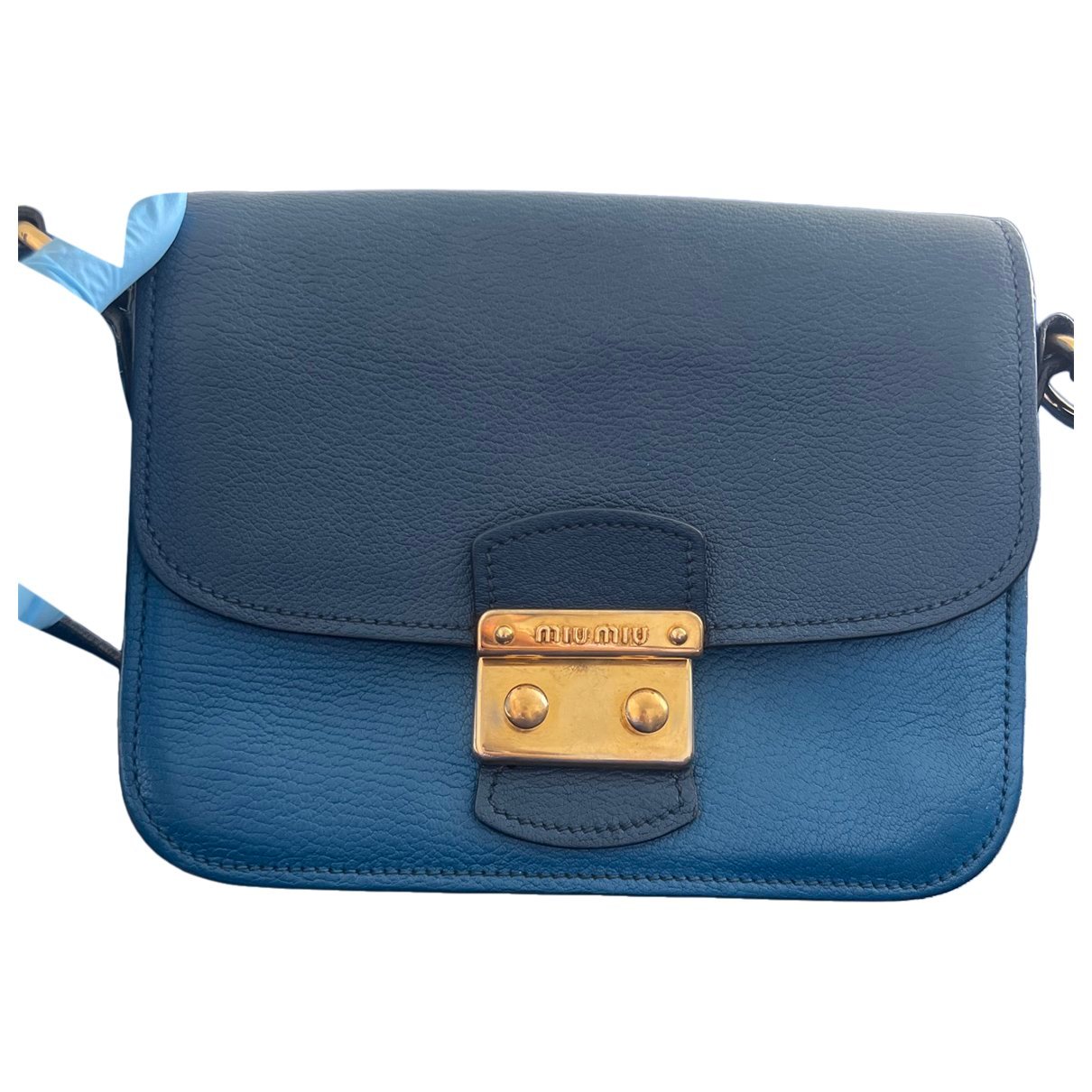 Miu Crystal leather clutch bag