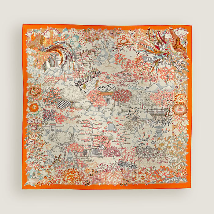 Mille Feuilles De Soie Double Face Scarf 90