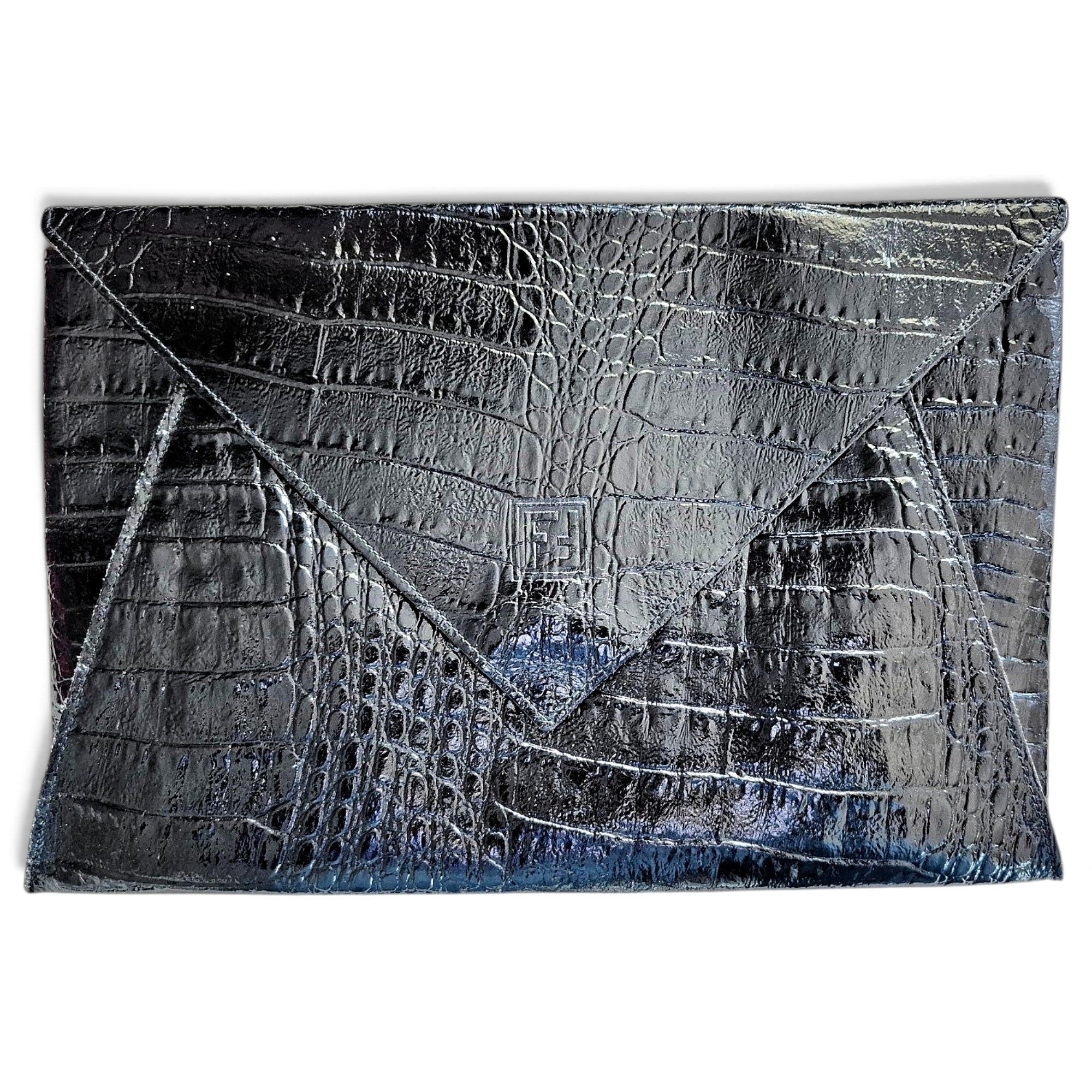 Leather clutch bag