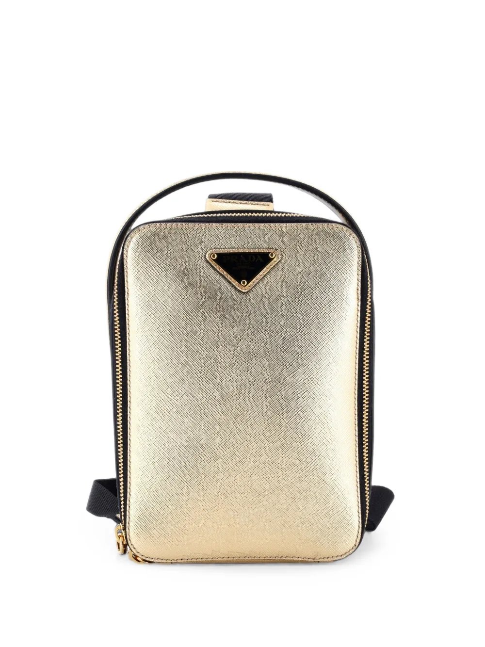 Brique Top Handle Sling Bag Saffiano Leather crossbody bag