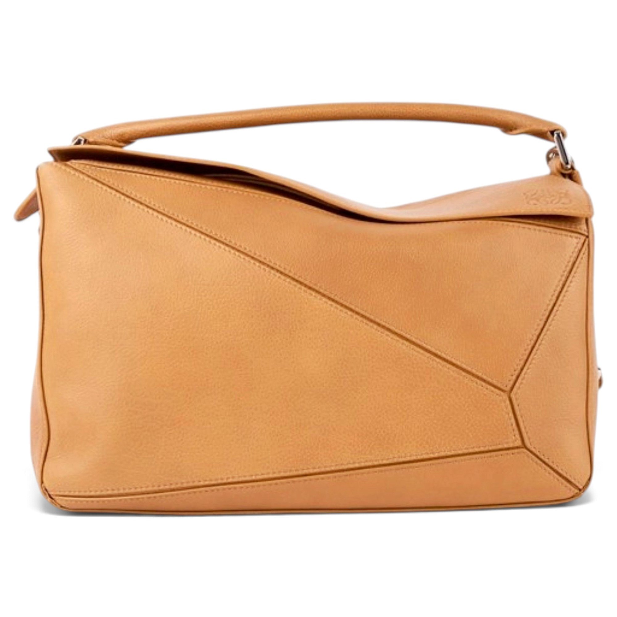 Puzzle leather handbag