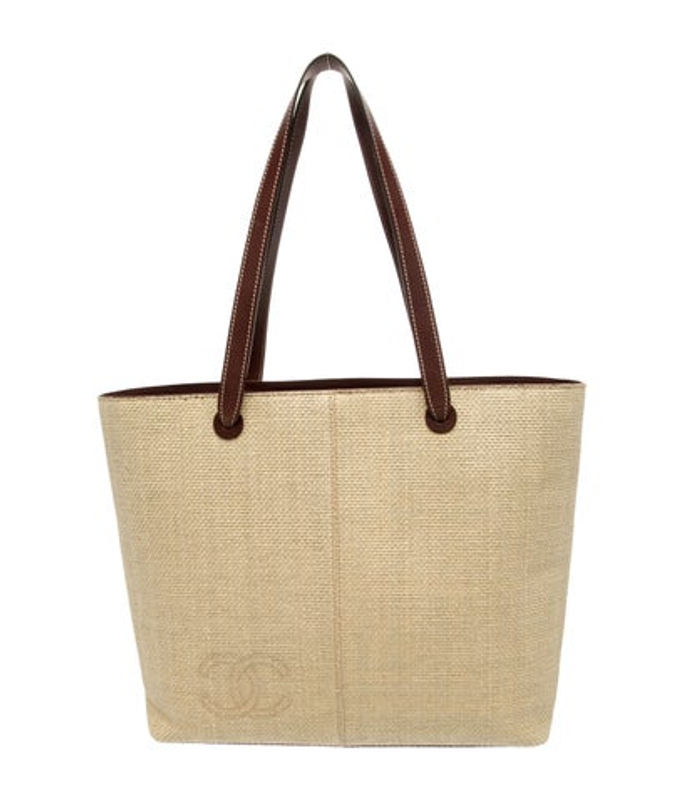 Chanel Raffia Cc Tote