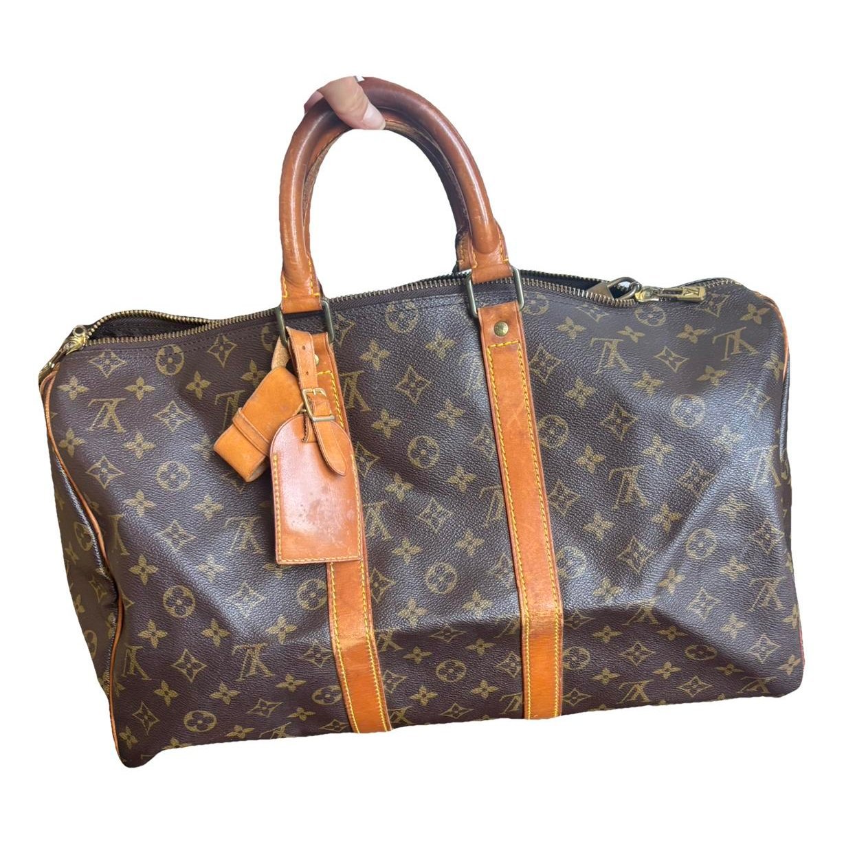 Keepall leather travel bag