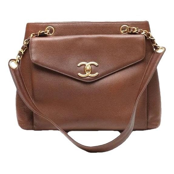 Trendy CC leather tote