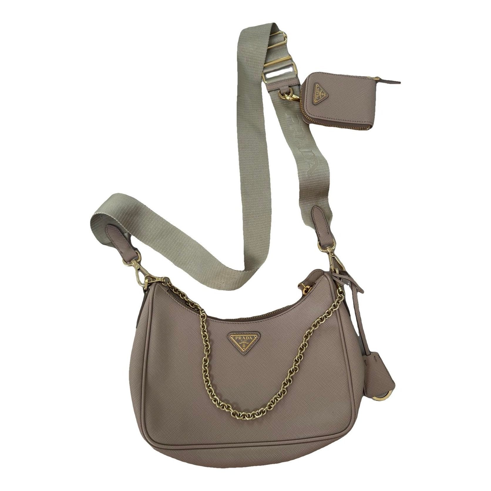Re-edition leather crossbody bag