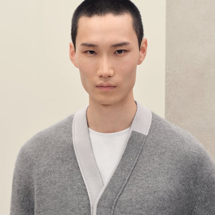 Flanelle "Detail Colore" Buttoned Cardigan