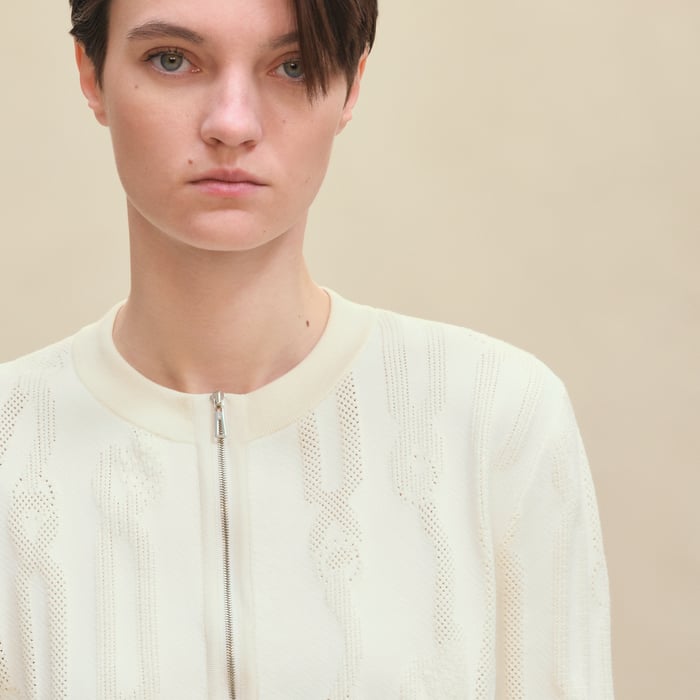 Blanc Naturel "Palefroi Remix" Long-sleeve Cardigan