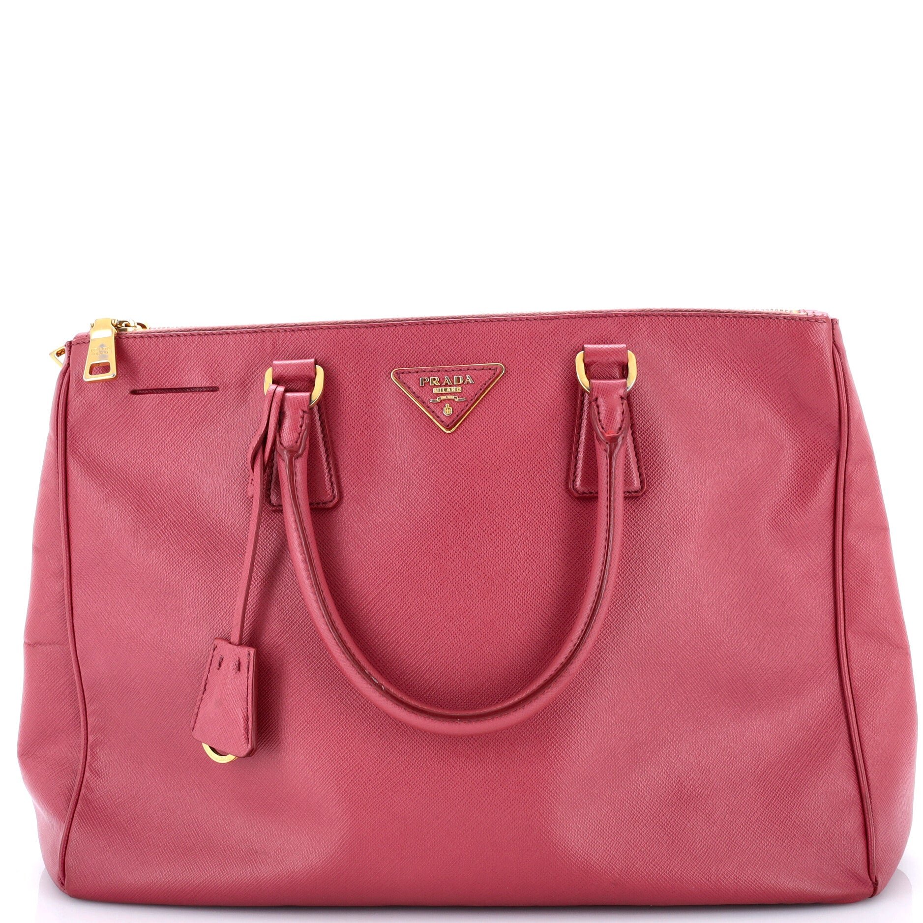 Double Zip Lux Tote Saffiano Leather Large