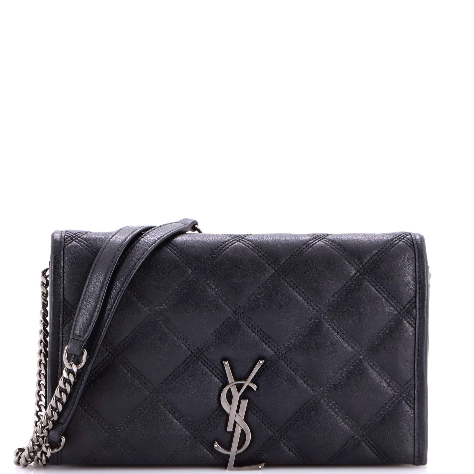 Becky Chain Wallet Quilted Leather