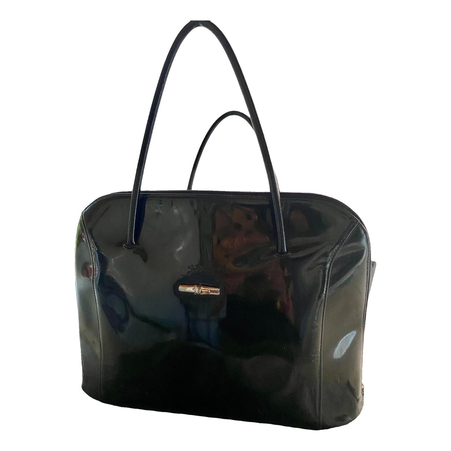 Patent leather handbag