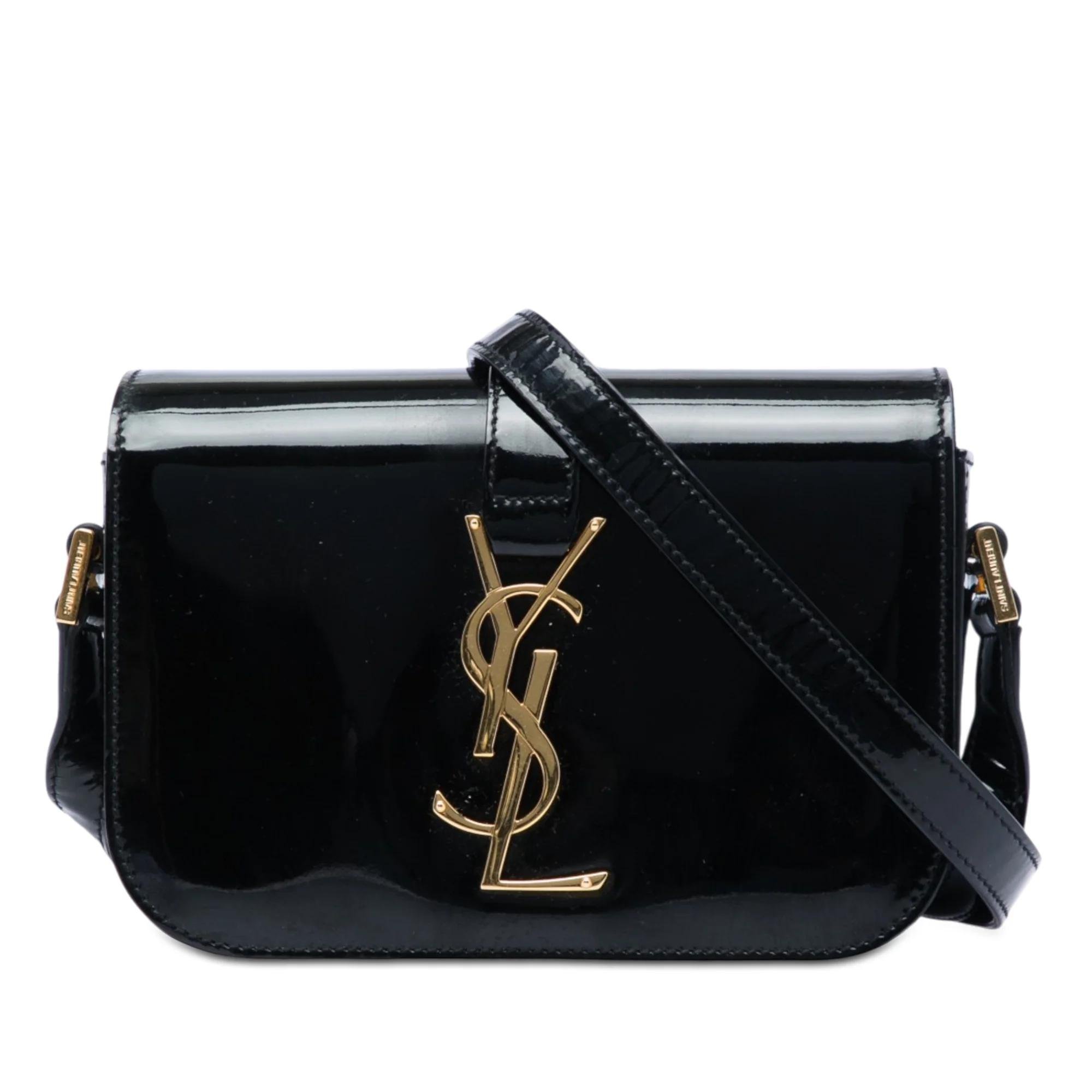 Université patent leather handbag