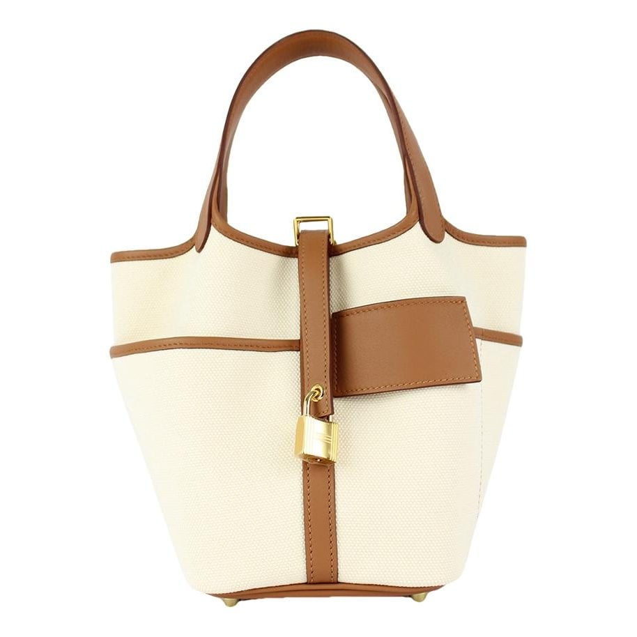 Picotin leather tote