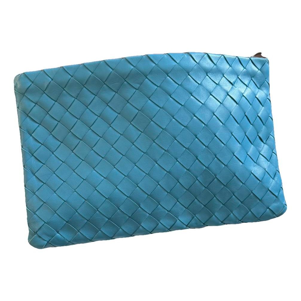 Leather clutch bag