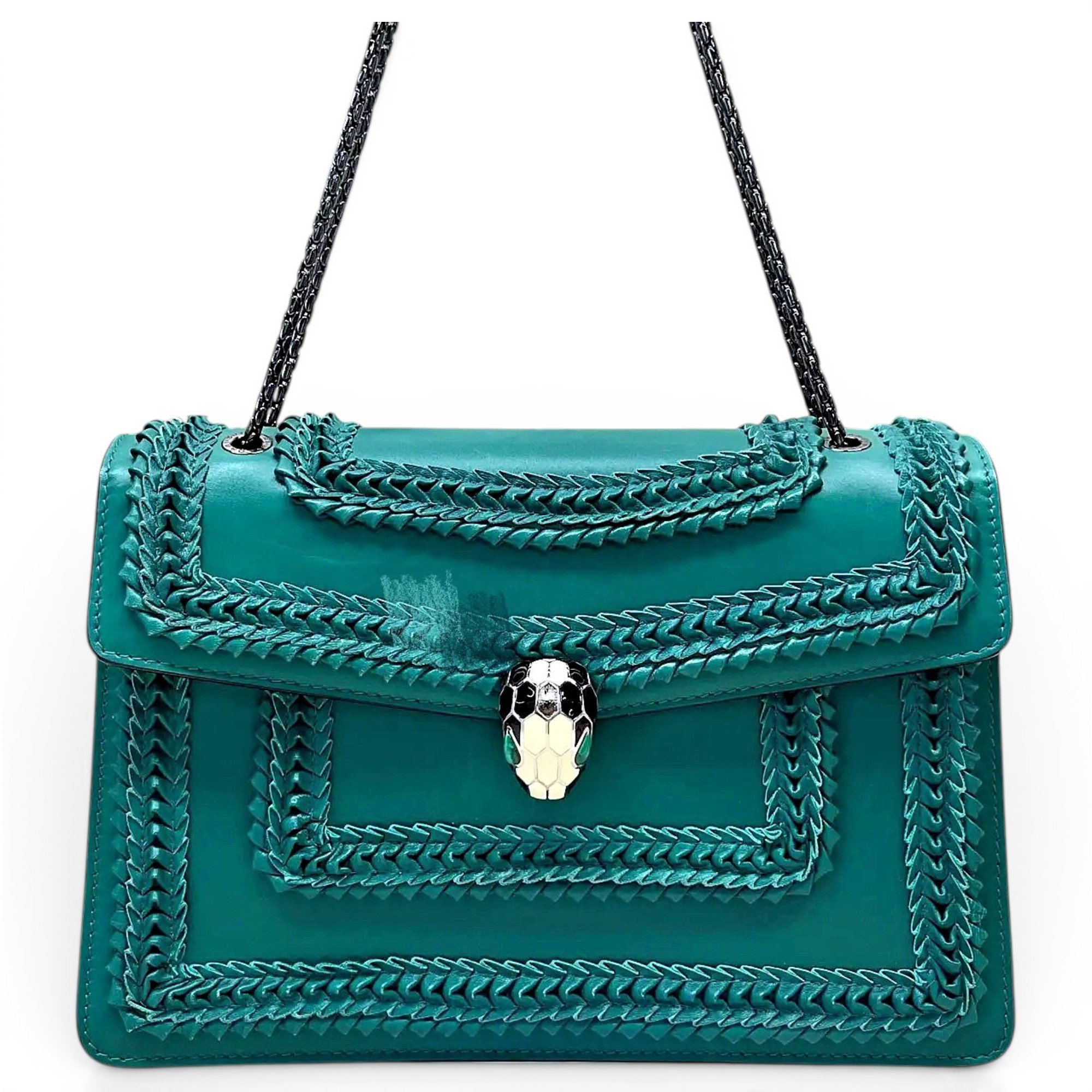 Serpenti leather handbag