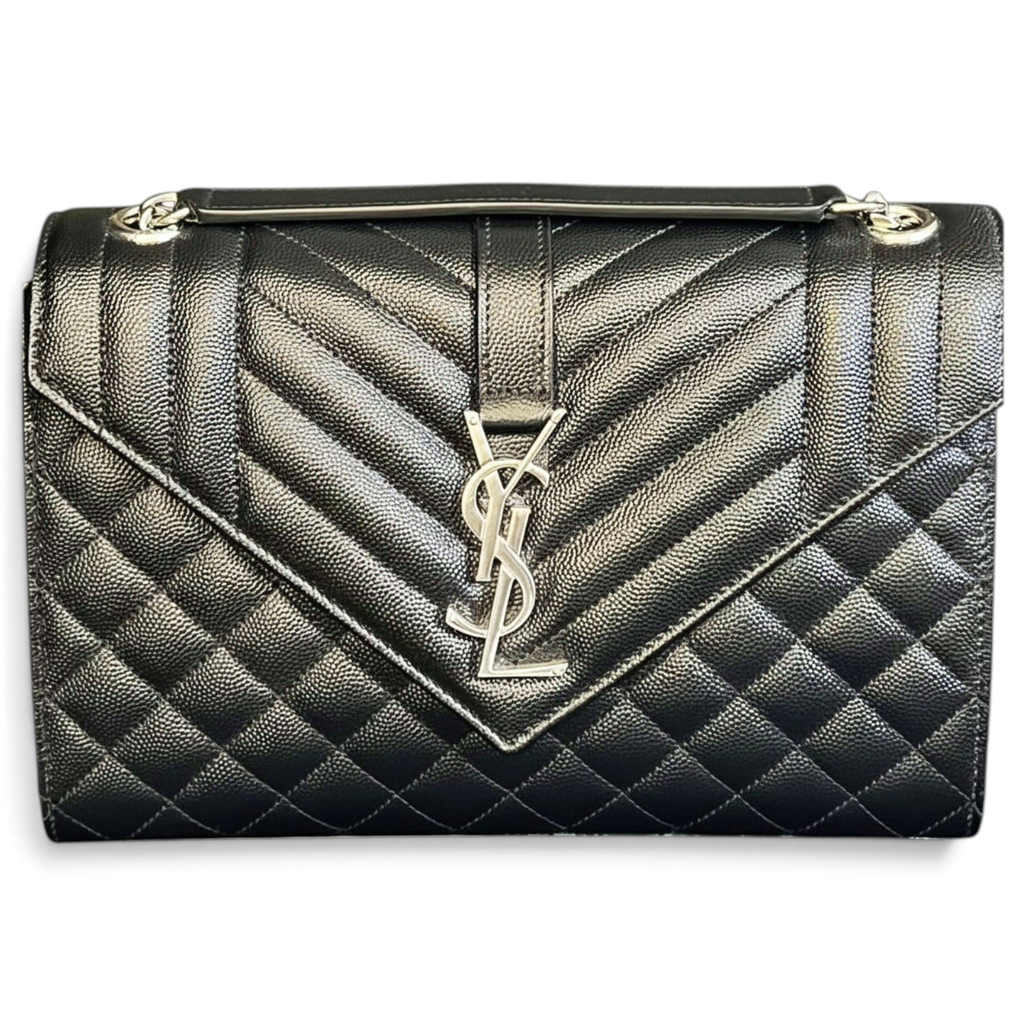 Envelope leather handbag