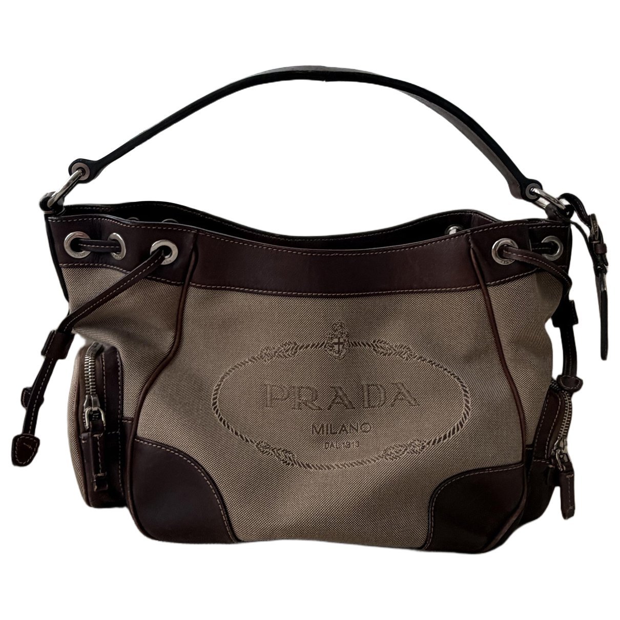 Cargo leather handbag