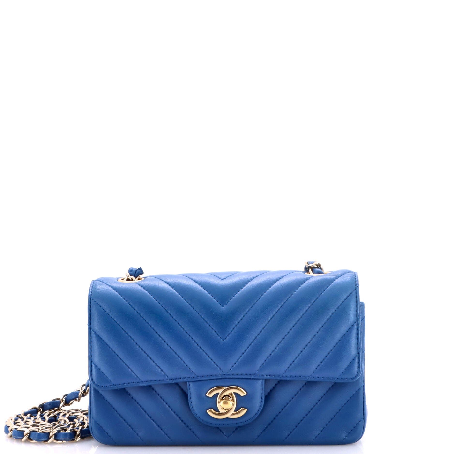 Classic Single Flap Bag Chevron Lambskin Mini
