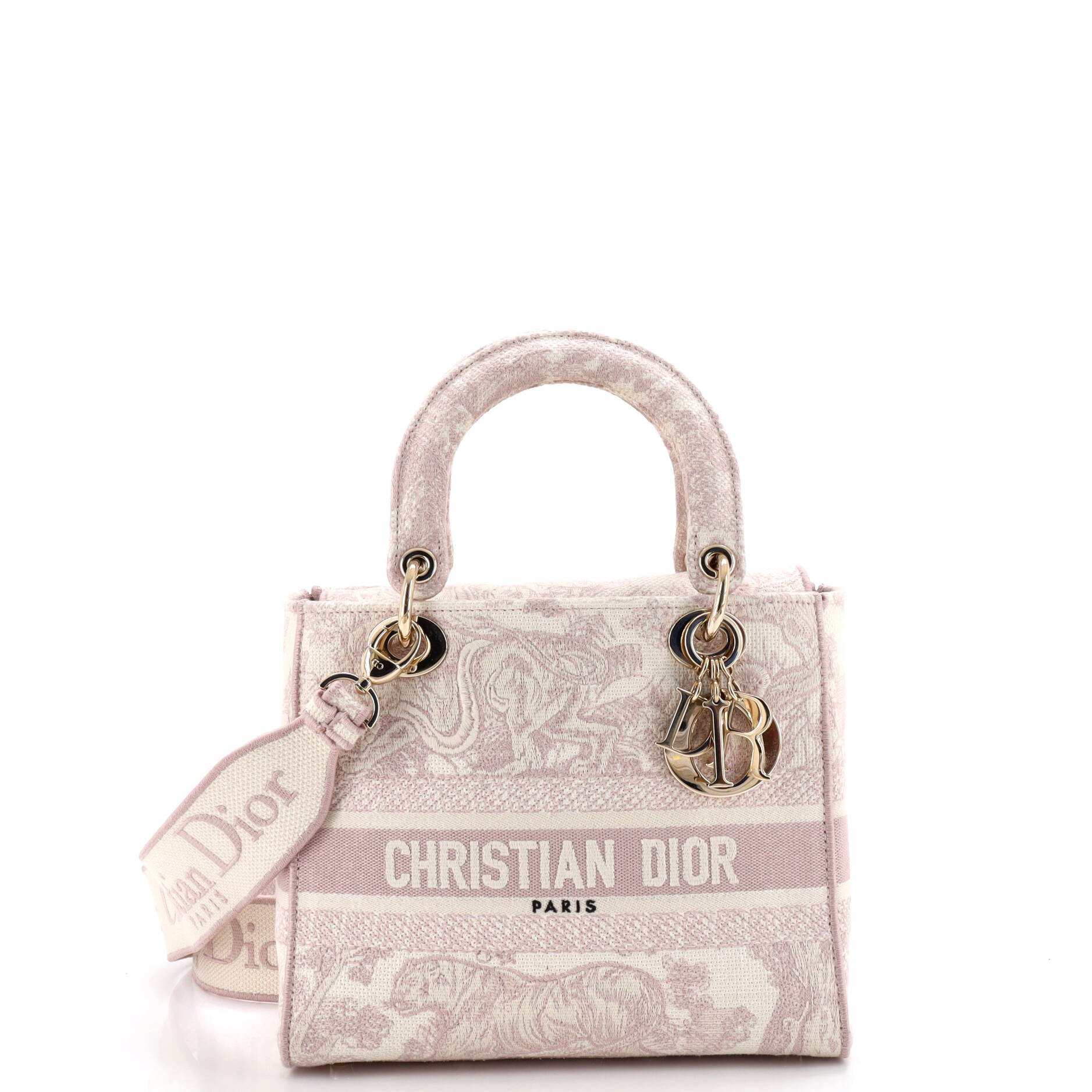 Dior Lady D-Lite Bag Embroidered Canvas Medium