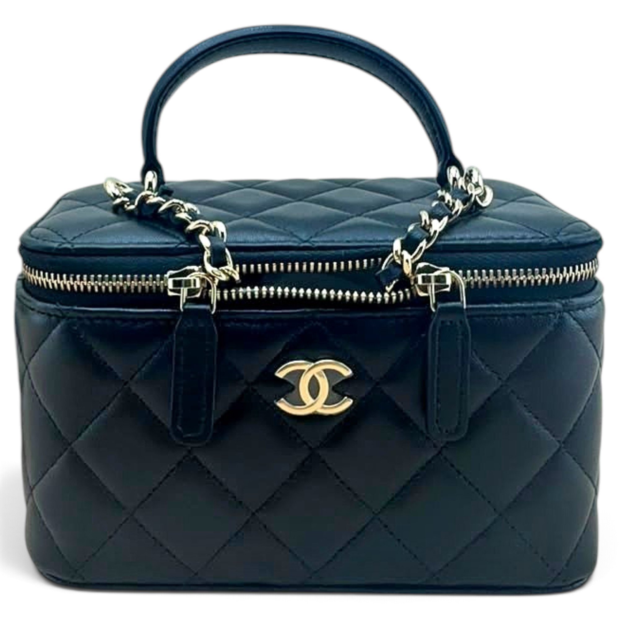 Vanity leather handbag