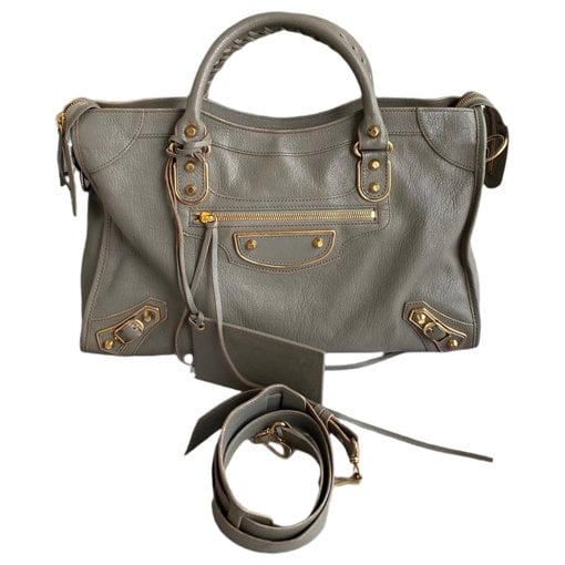 City leather handbag