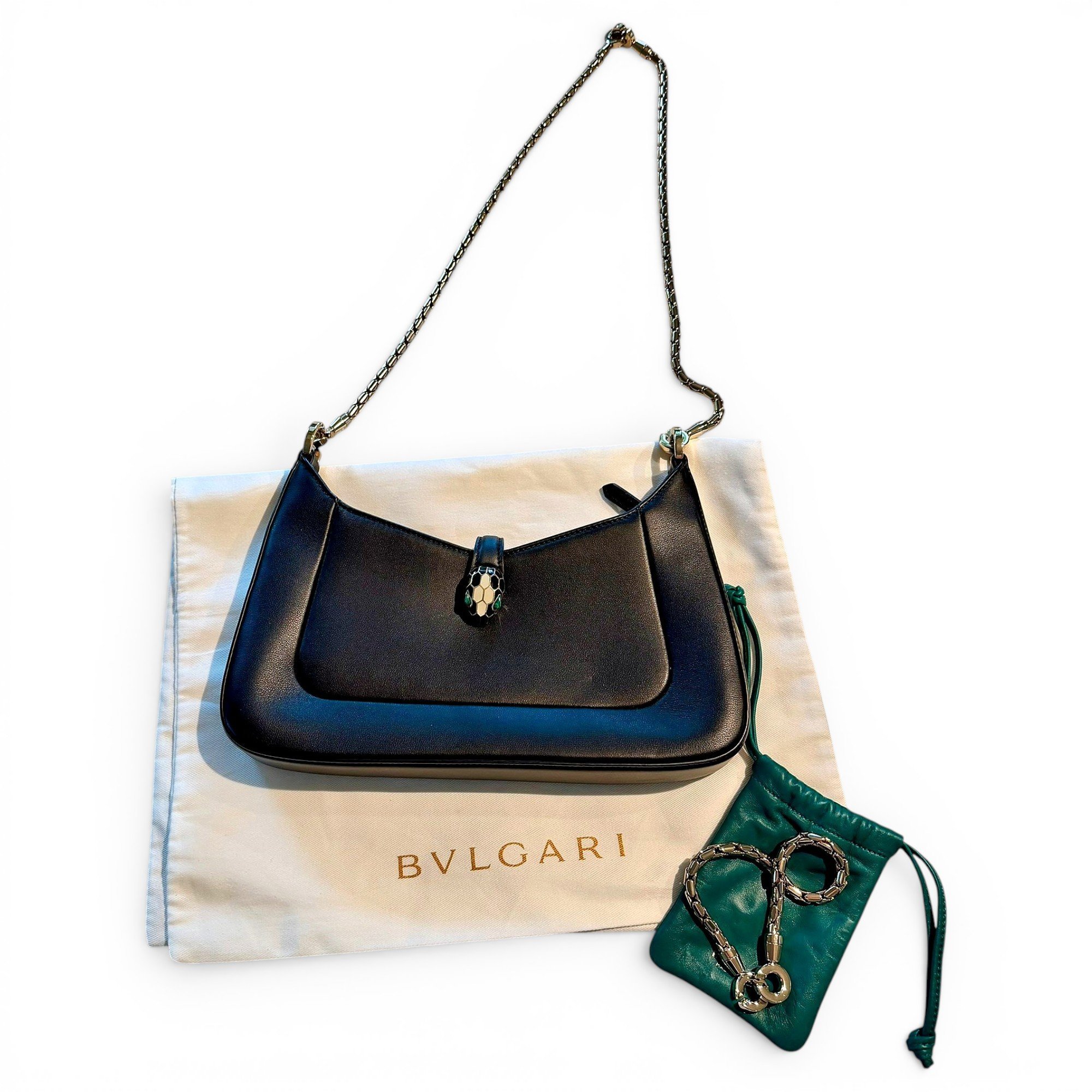 Serpenti leather handbag