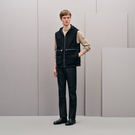Reversible hooded vest