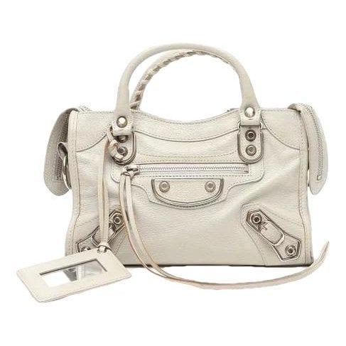 City leather handbag