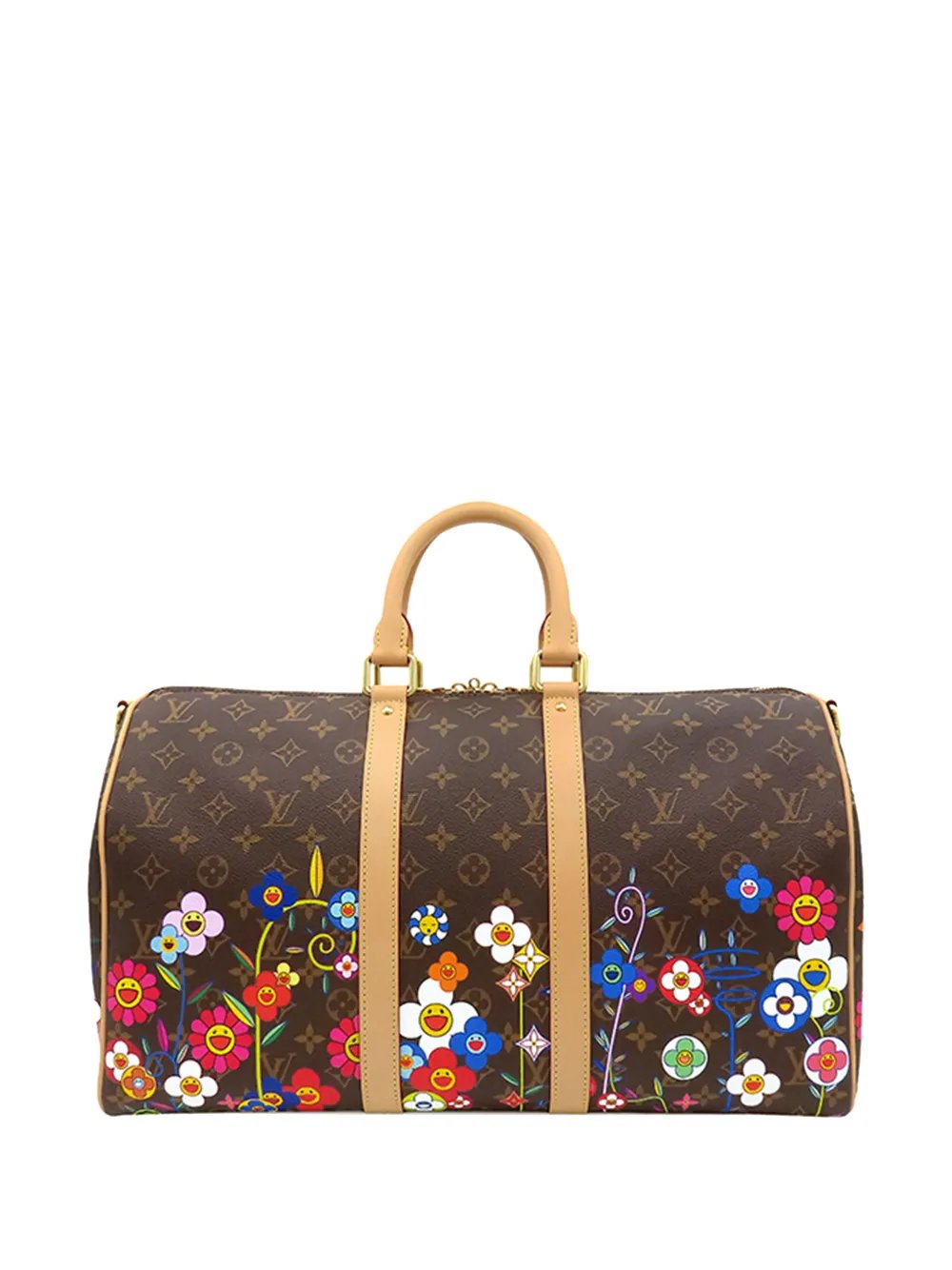 2021-2026 TM Monogram Flowers Keepall Bandouliere 45 travel bag