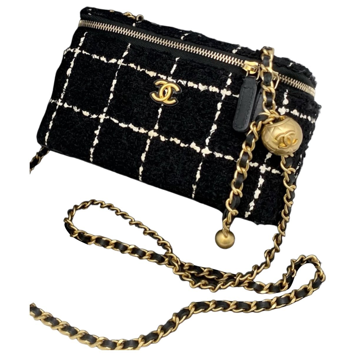 Trendy CC Vanity tweed handbag