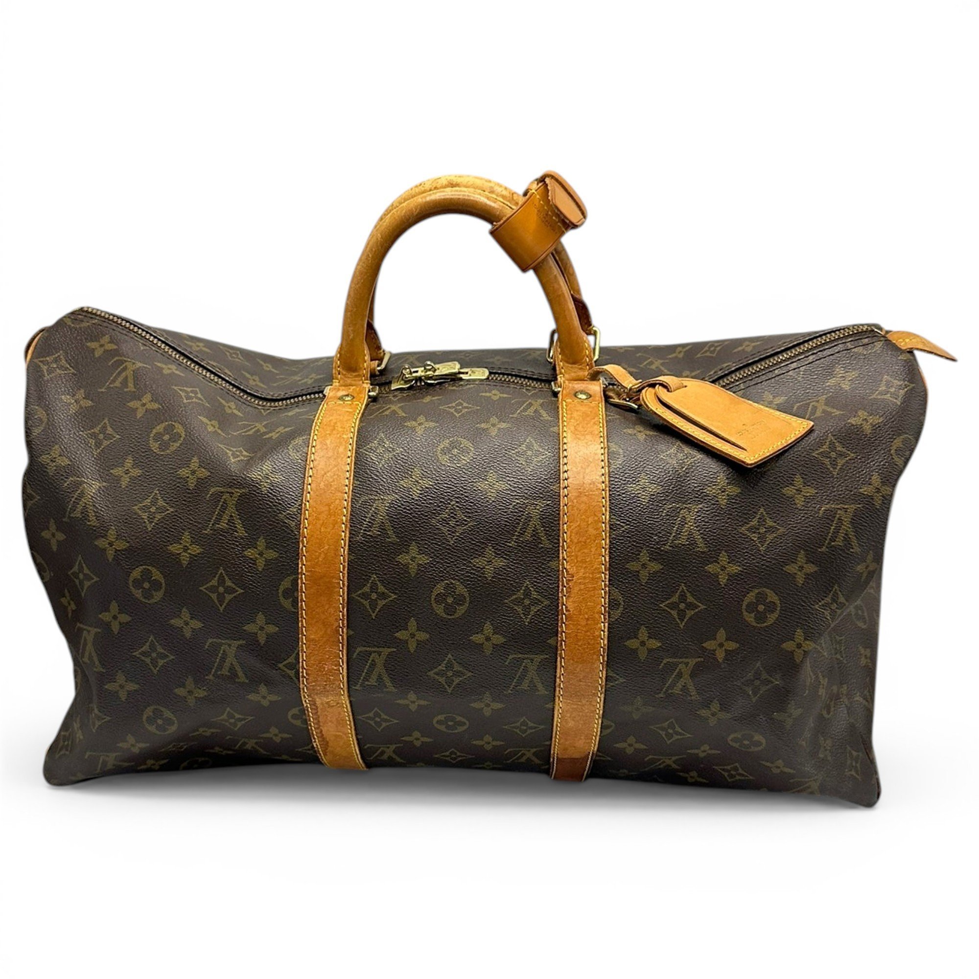 Keepall leather travel bag