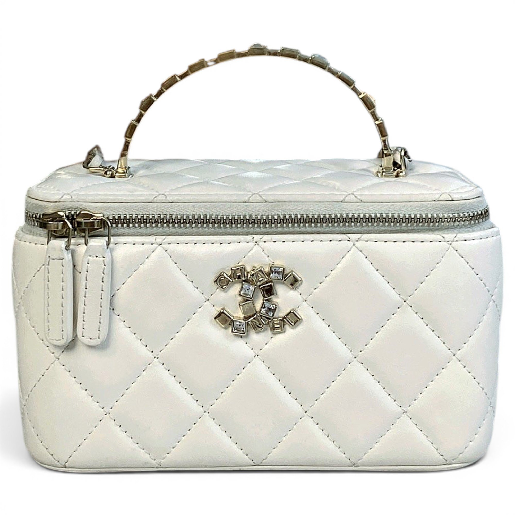 Vanity leather handbag