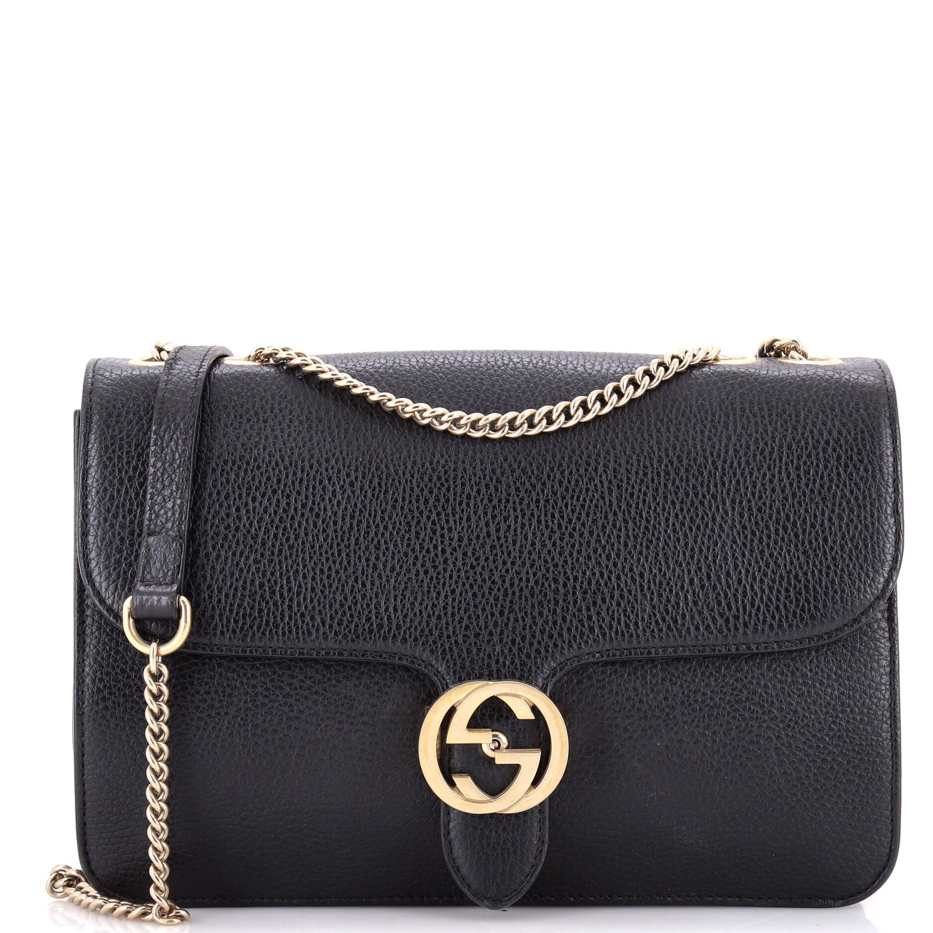 Interlocking Shoulder Bag Leather Medium