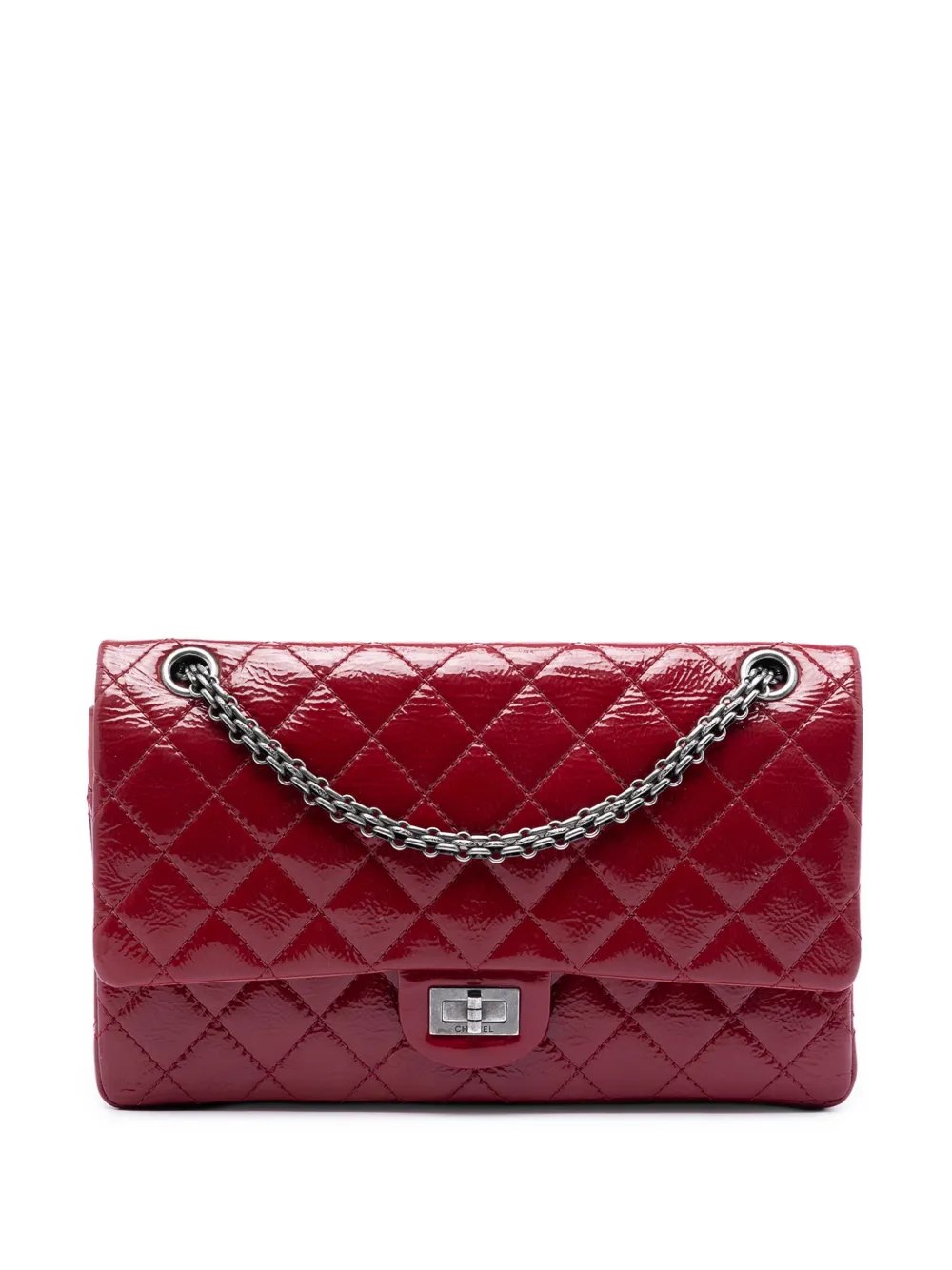 2010-2011 Quilted Crinkled Patent Reissue 2.55 Double Flap 226 shoulder bag