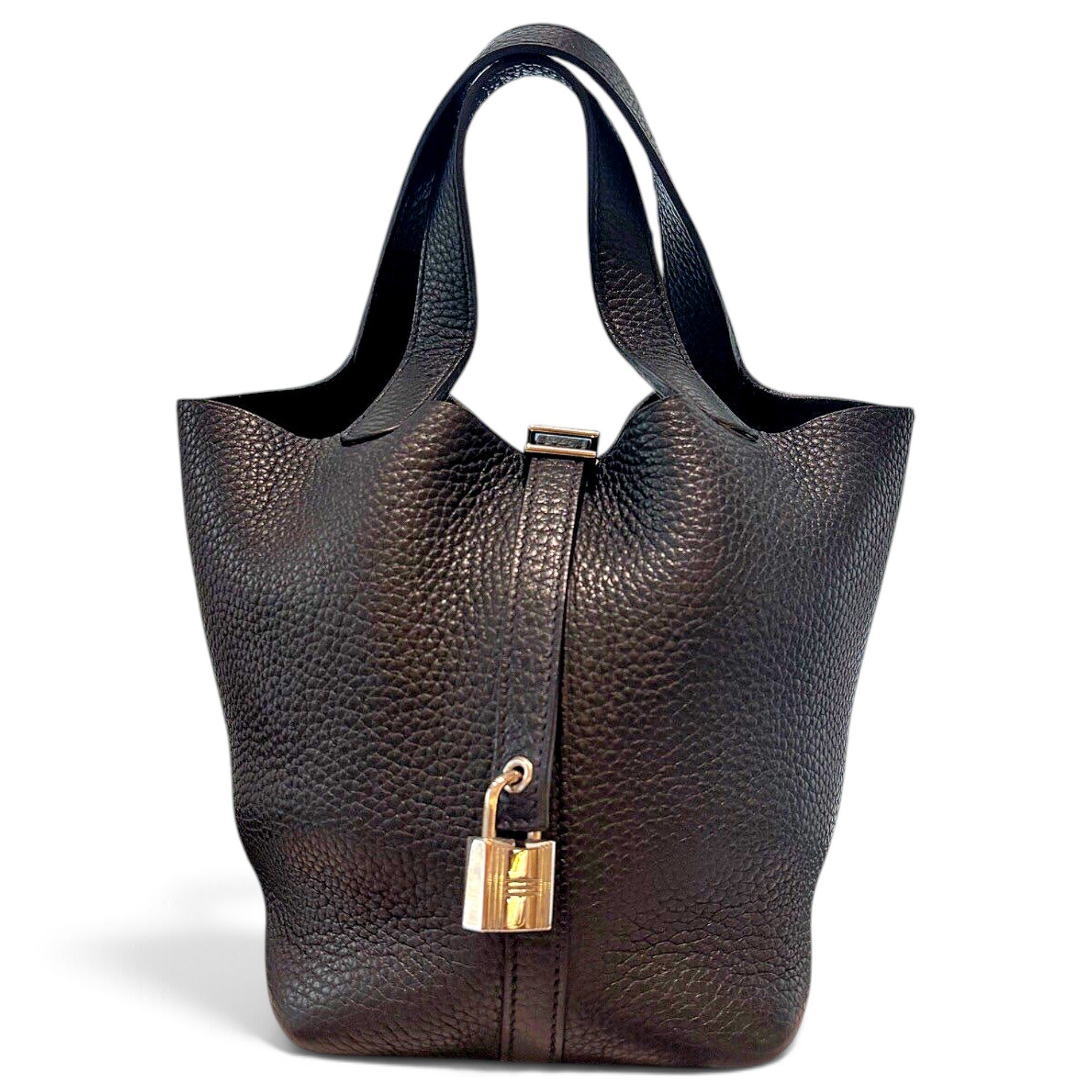 Picotin leather tote