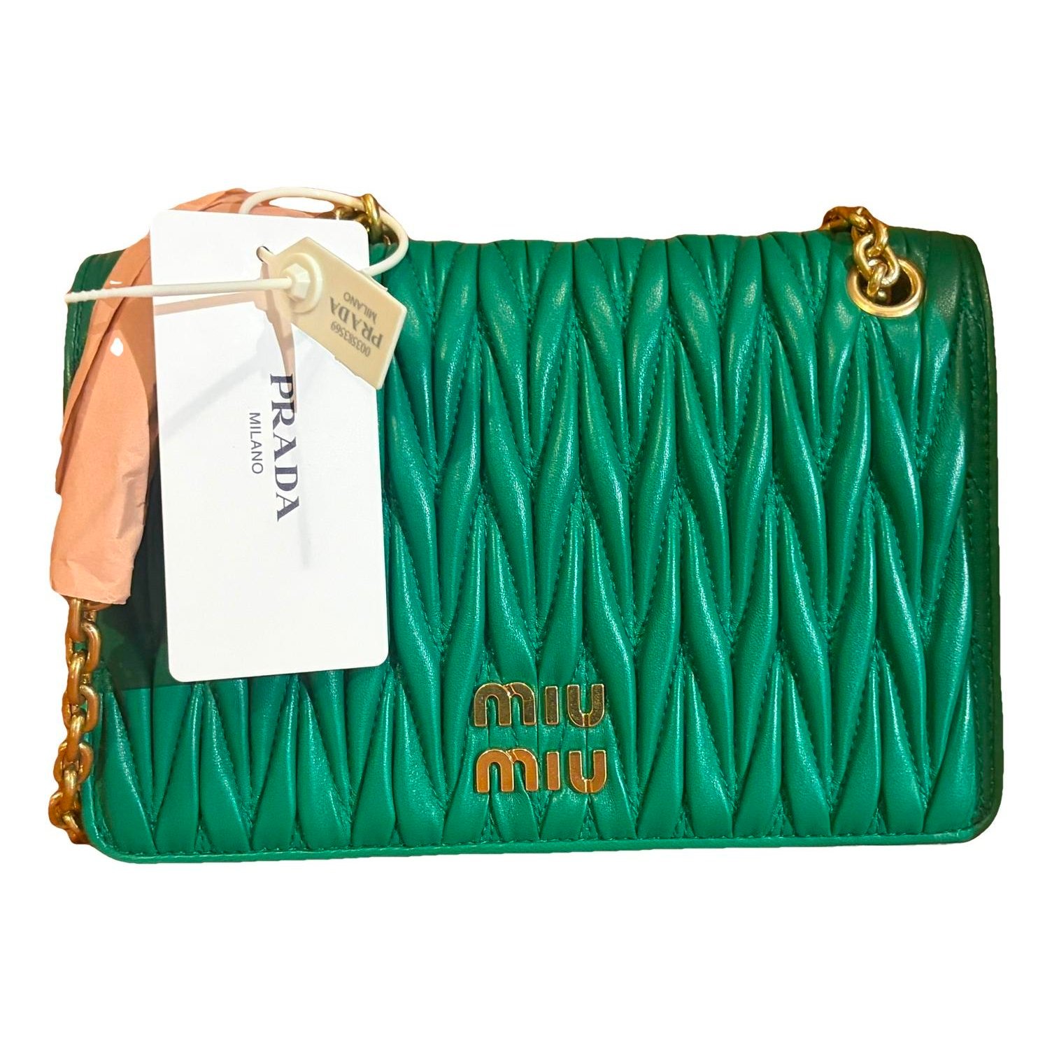 Matelassé leather handbag