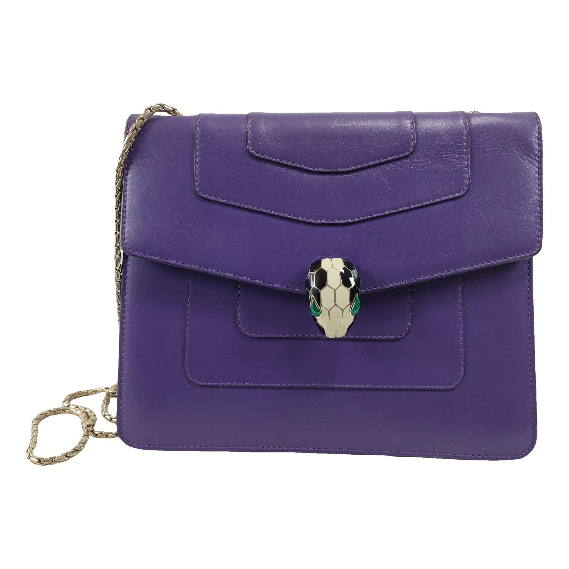 Serpenti leather handbag