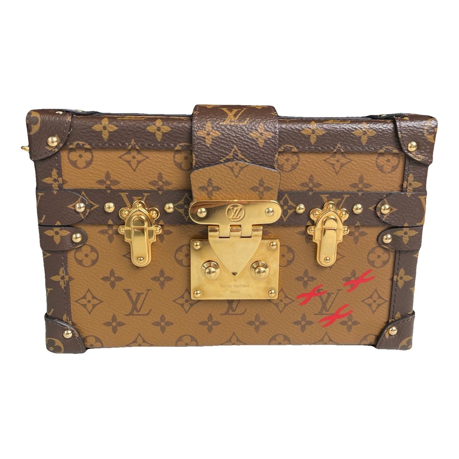 Petite Malle leather handbag