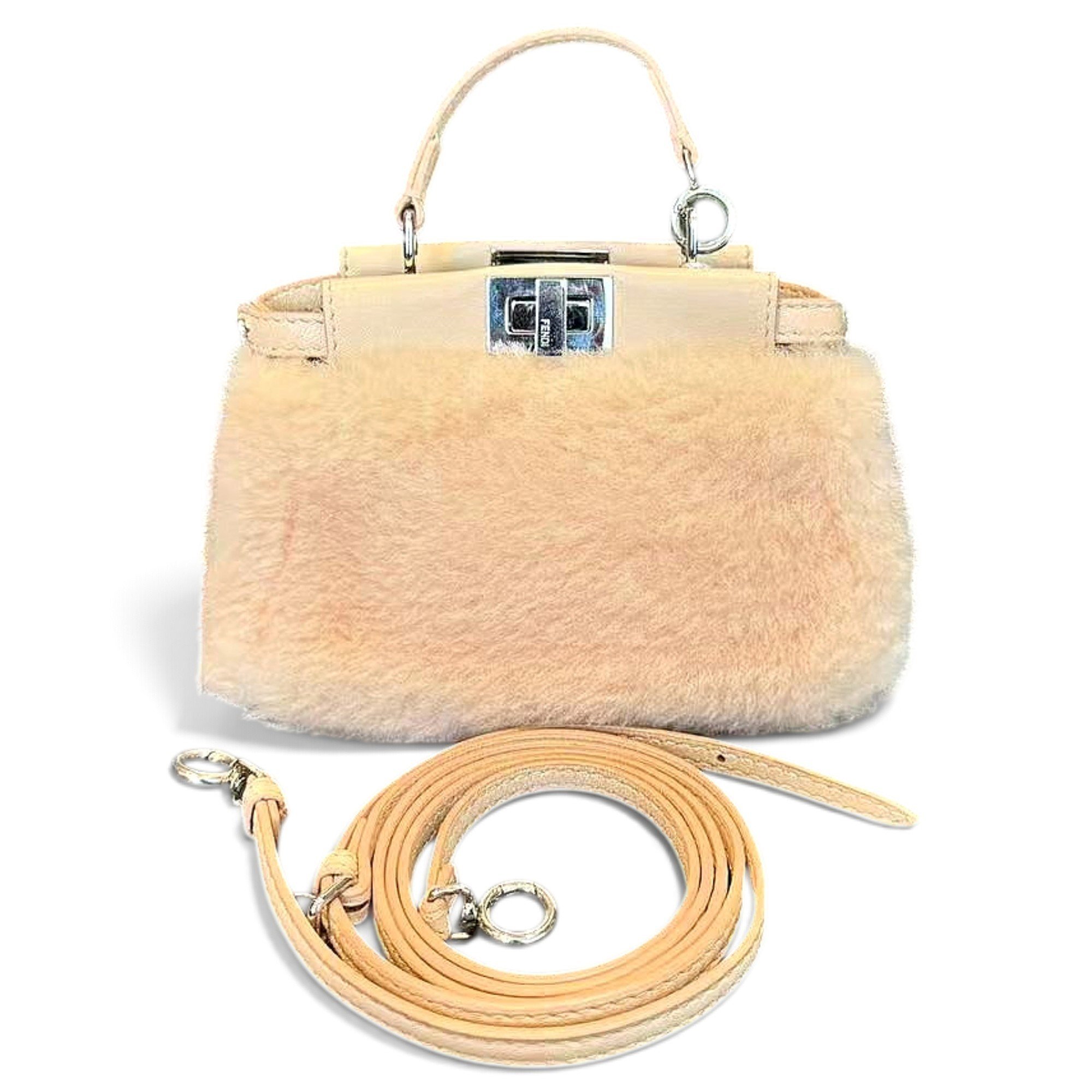 Peekaboo cashmere handbag