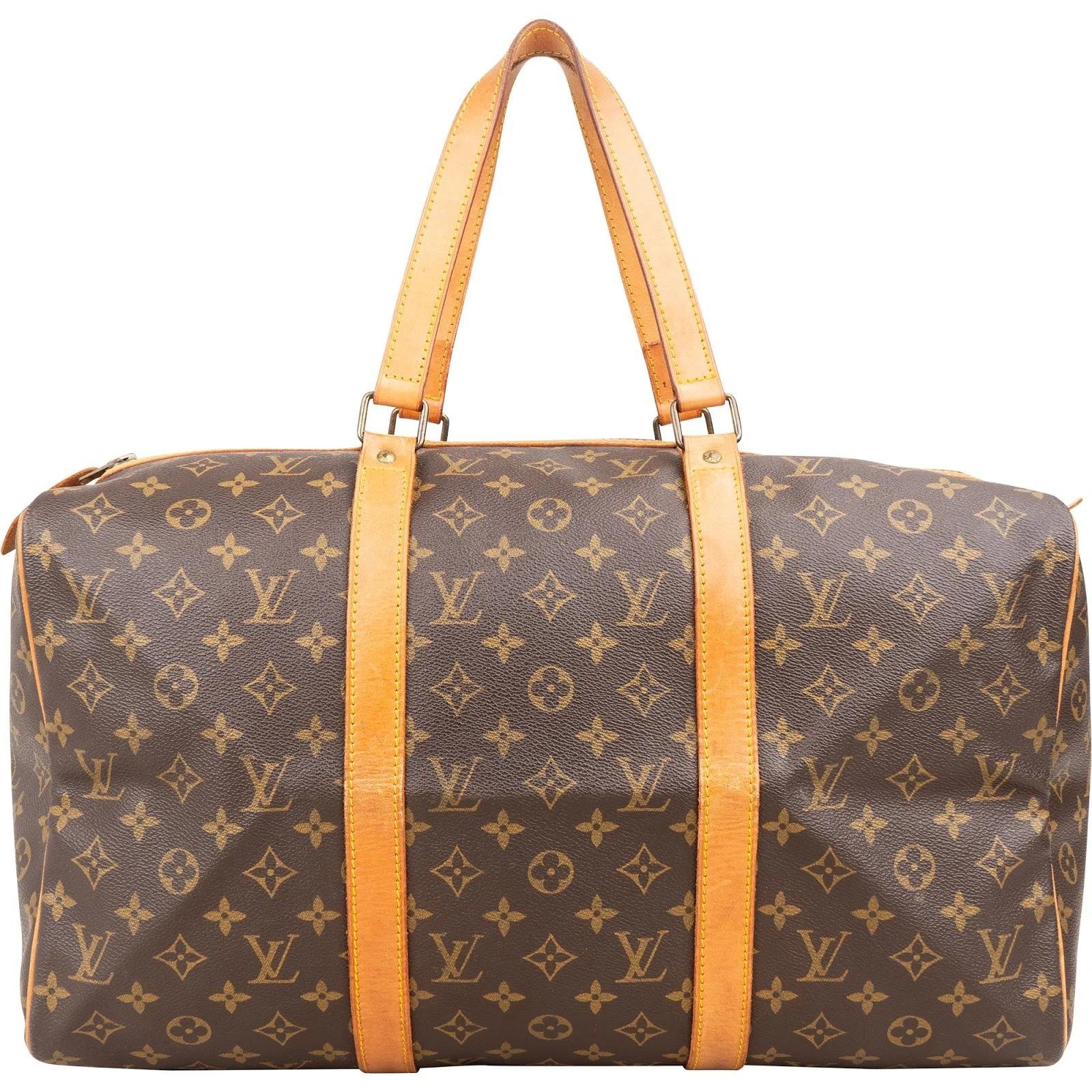 Sac souple leather travel bag