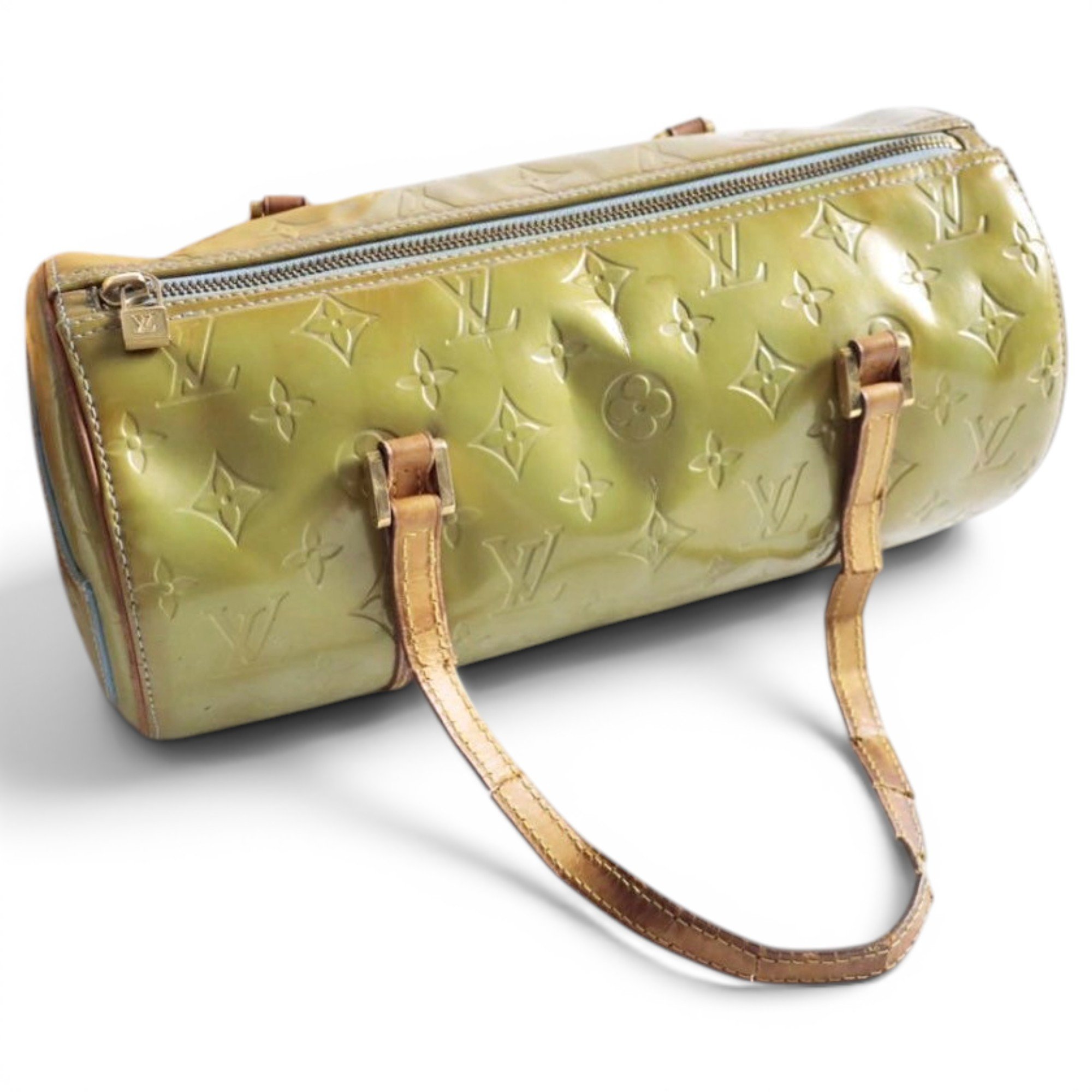Papillon patent leather handbag