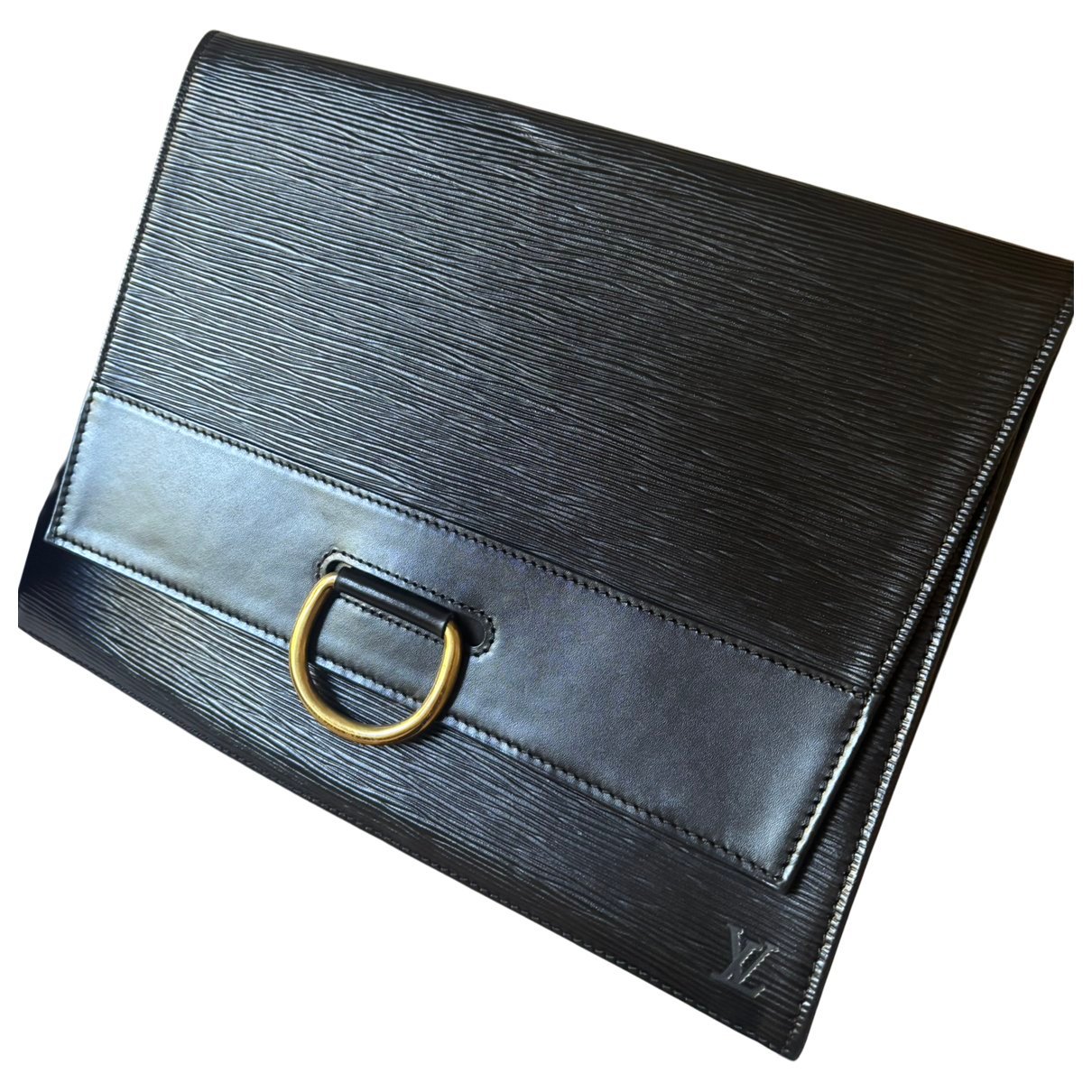 Leather clutch bag