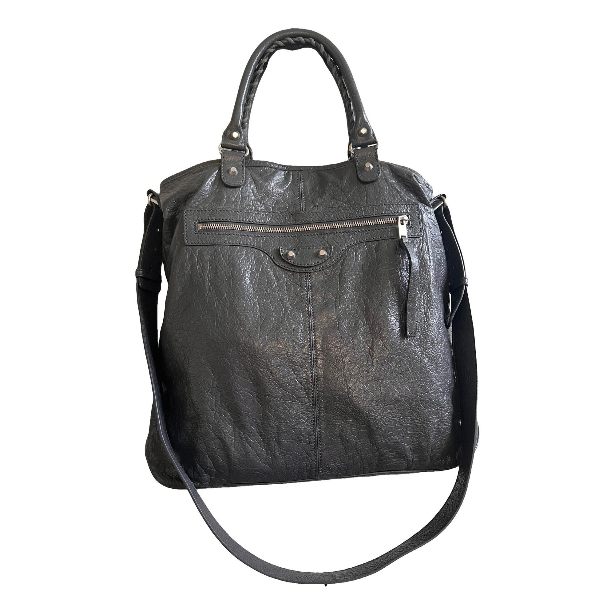 Work leather handbag