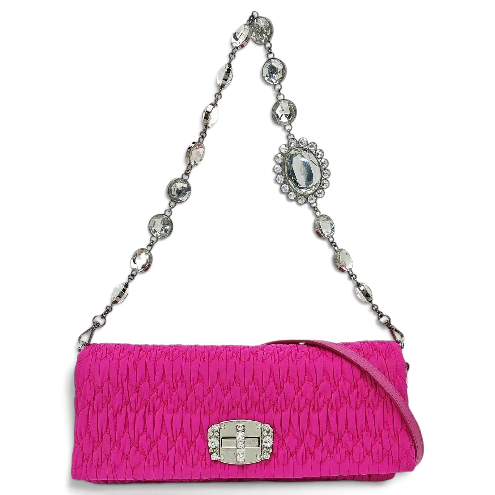 Miu Miu Miu Crystal cloth handbag