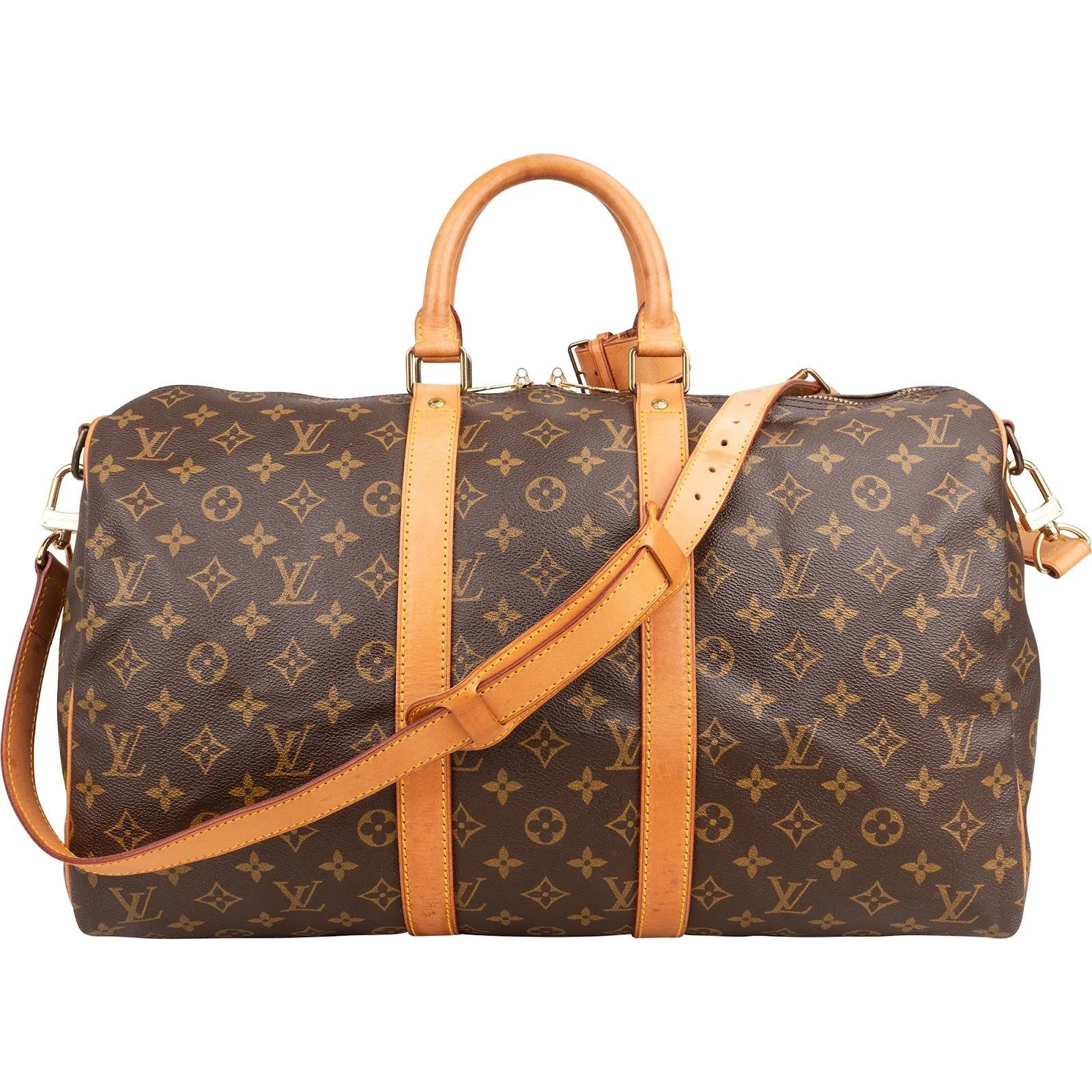 Keepall leather travel bag