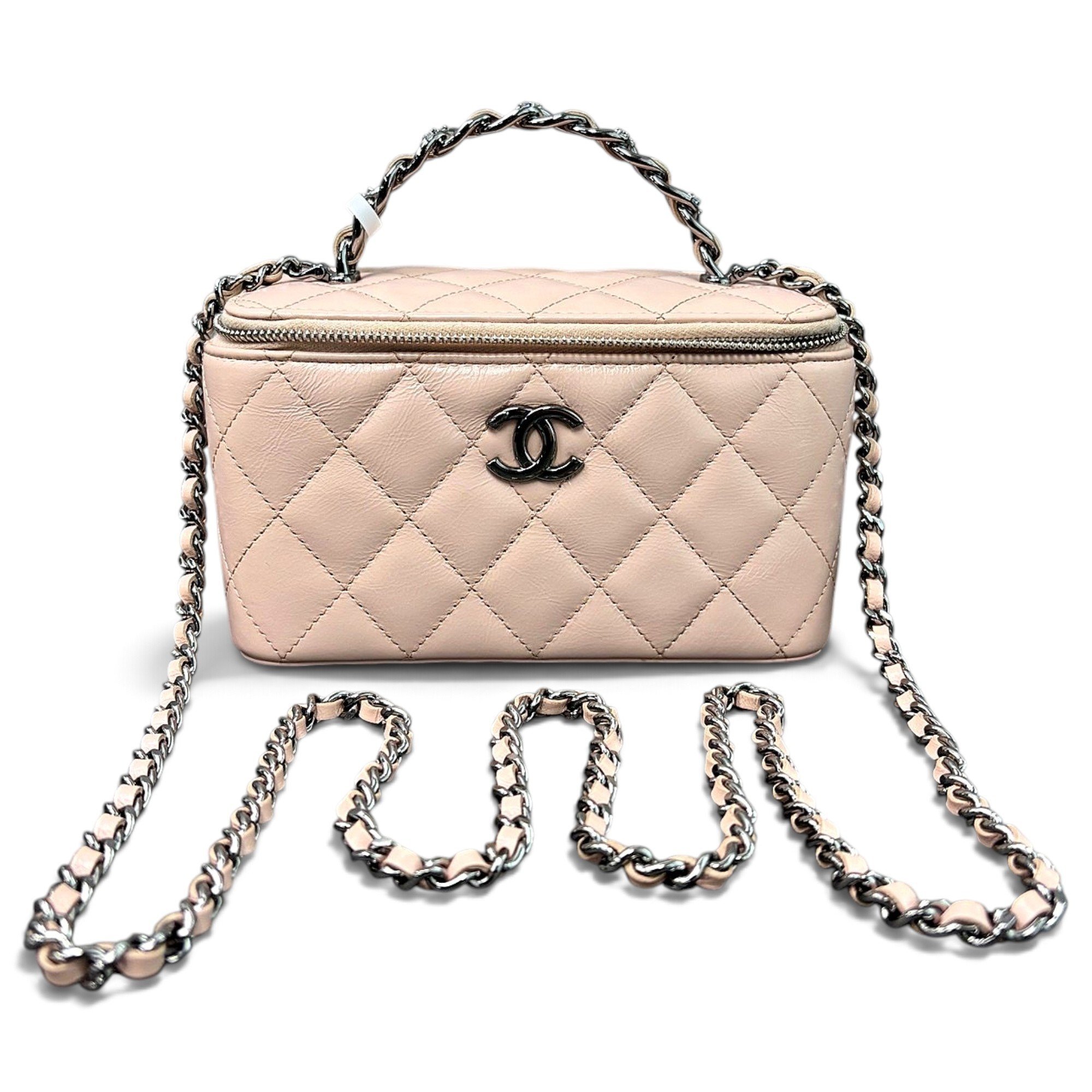 Vanity leather handbag