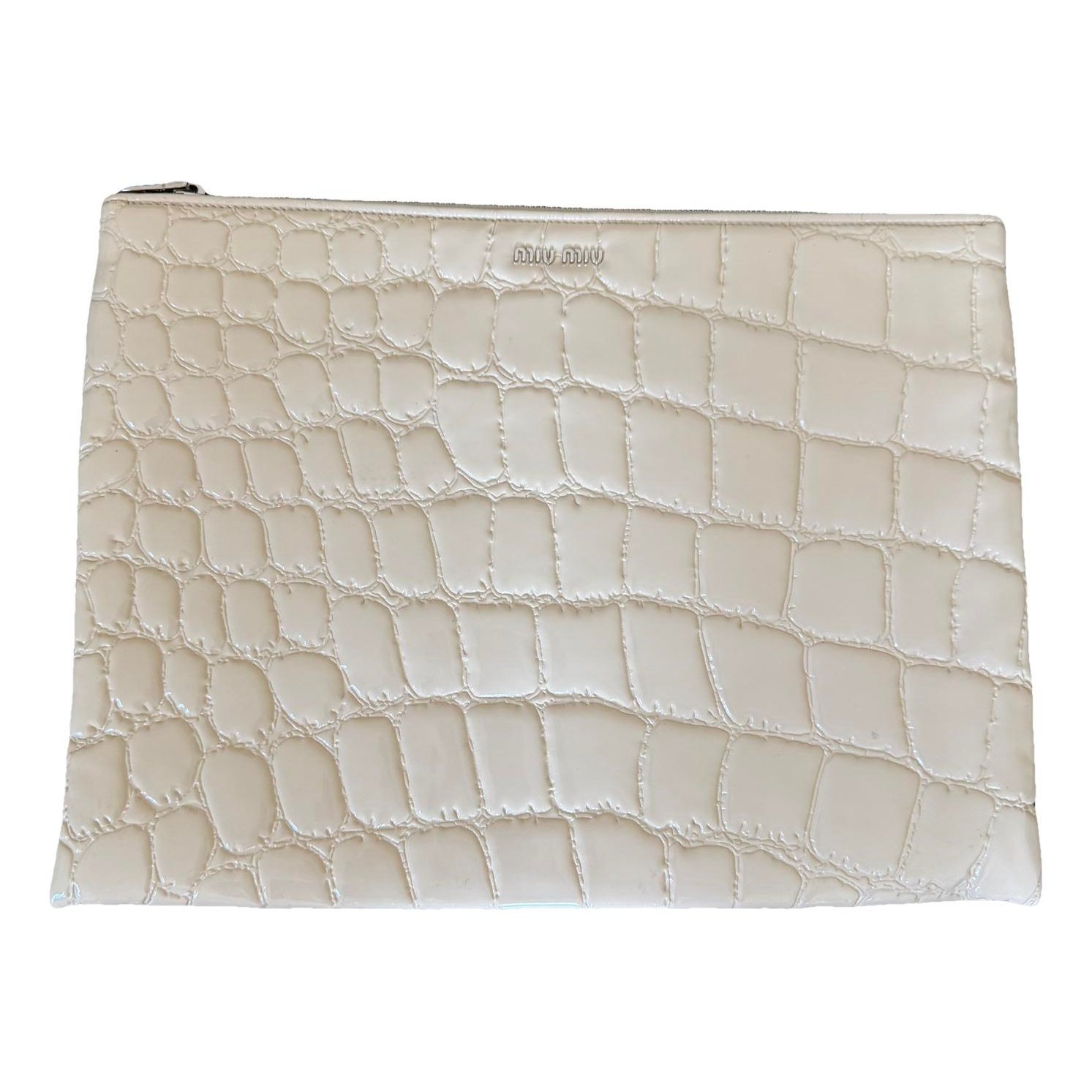 Leather clutch bag